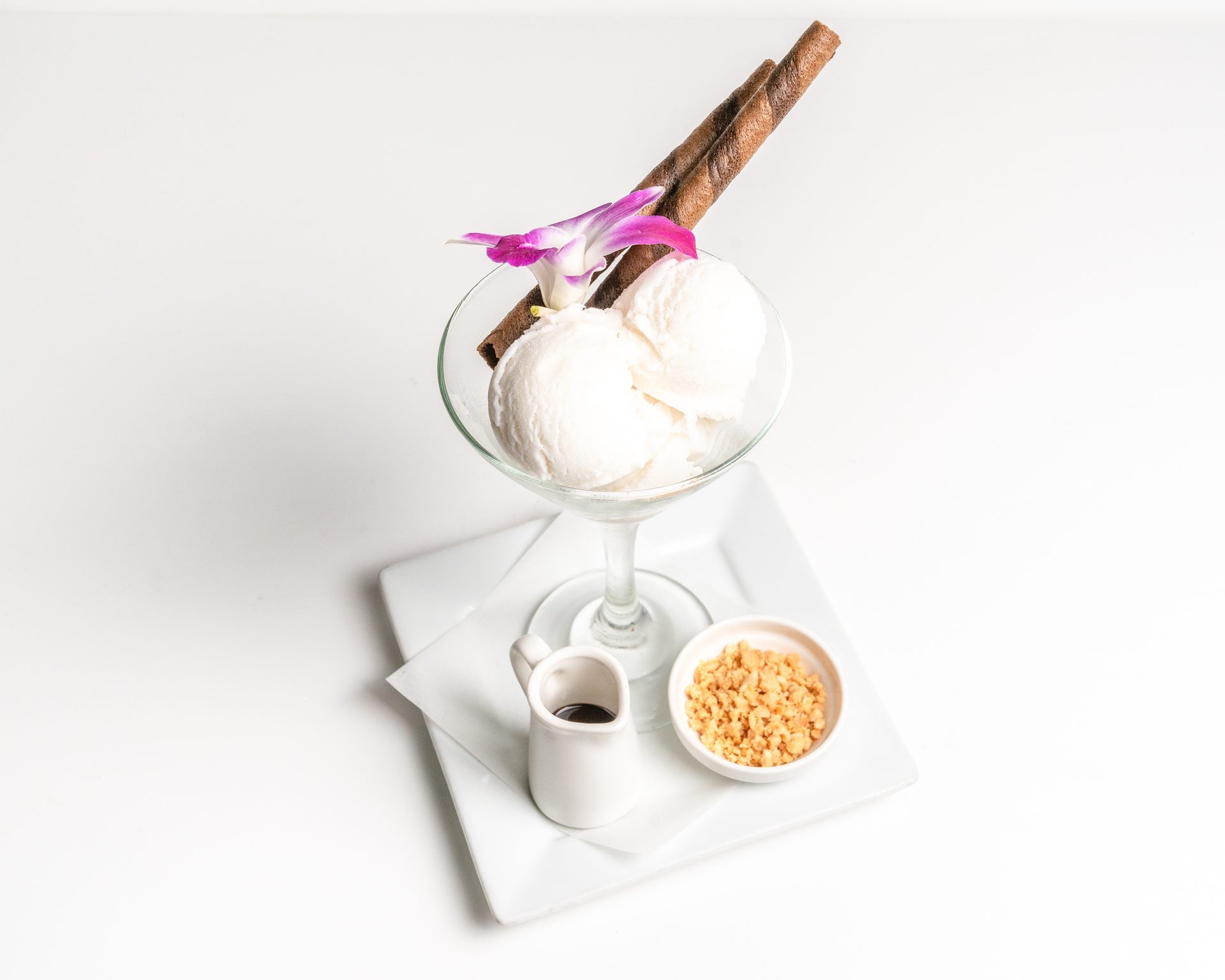 Homemade coconut ice cream