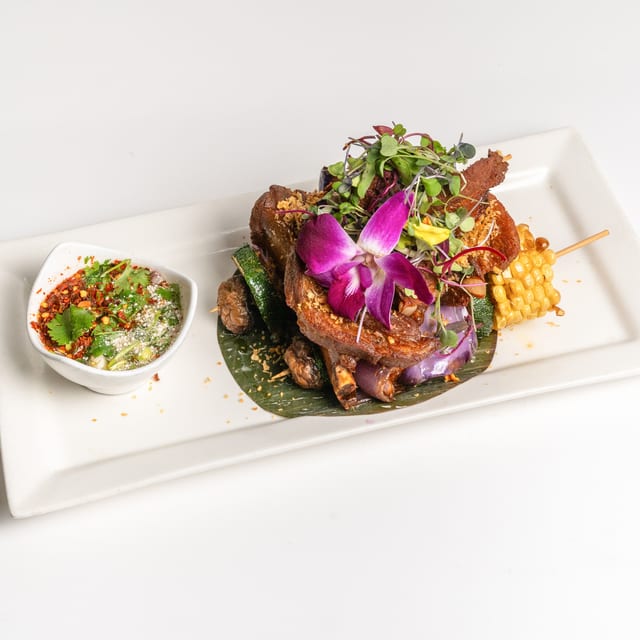 Thai Style Garlic Pork Ribs.
