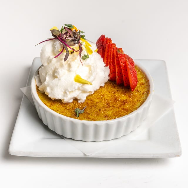 Pandan Leaf Creme Brulee.